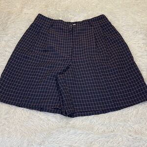 HALEY WOMENS Navy and Pink Checkered DRESSY SHORTS SIZE 10